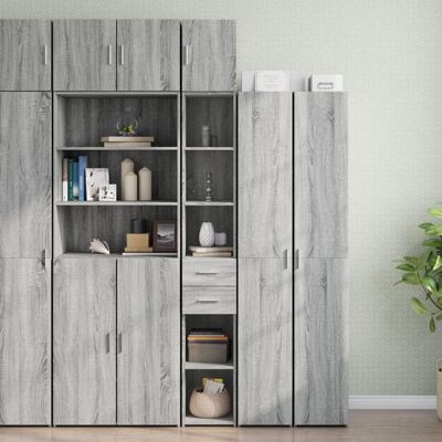 VIDAXL NEW 2026 Haut Armoire Classique Armoire de rangement pour salon mince sonoma gris 30x425x225 cm L4150 Gris - Publicité VIDAXL NEW 2026 Haut Armoire Classique Armoire de rangement pour salon mince sonoma gris 30x425x225 cm L4150 Gris - Publicité