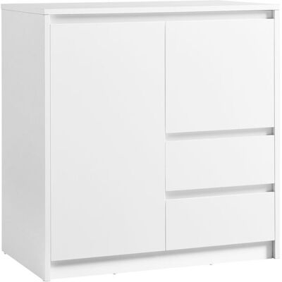 VASAGLE Buffet avec Porte et Étagère Réglable en Hauteur 2 Tiroirs Moderne 40 x 70 x 745 cm Blanc Nuage Blanc - Publicité VASAGLE Buffet avec Porte et Étagère Réglable en Hauteur 2 Tiroirs Moderne 40 x 70 x 745 cm Blanc Nuage Blanc - Publicité