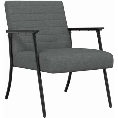 Fauteuil moderne en tissu - vidaXL - Gris foncé - 59x75x78 cm - Ergonomique - Contreplaqué et acier Gris - Publicité Fauteuil moderne en tissu - vidaXL - Gris foncé - 59x75x78 cm - Ergonomique - Contreplaqué et acier Gris - Publicité