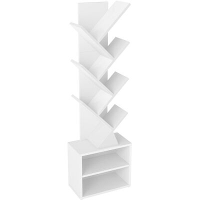 VASAGLE Bibliothèque sur Pied avec 2 Compartiments Ouverts Moderne pour Salon ou Chambre Marron Blanc - Publicité VASAGLE Bibliothèque sur Pied avec 2 Compartiments Ouverts Moderne pour Salon ou Chambre Marron Blanc - Publicité