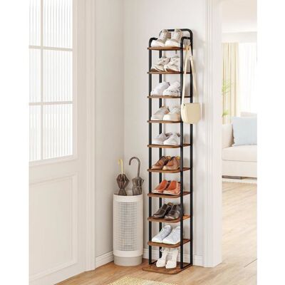 Étagère à Chaussures à 10 Niveaux Rangement Chaussures pour Petits espaces Meuble de Rangement Chaussures réglable pour Entrée - Publicité Étagère à Chaussures à 10 Niveaux Rangement Chaussures pour Petits espaces Meuble de Rangement Chaussures réglable pour Entrée - Publicité