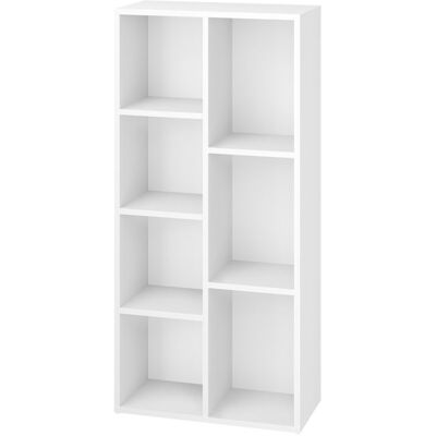 VASAGLE Étagère Cubique avec 7 Compartiments Autoportante pour Bureau Salon Salle à Manger Blanc Blanc - Publicité VASAGLE Étagère Cubique avec 7 Compartiments Autoportante pour Bureau Salon Salle à Manger Blanc Blanc - Publicité