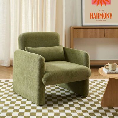 BAÏTA Fauteuil OMA tissu vert Vert - Publicité BAÏTA Fauteuil OMA tissu vert Vert - Publicité