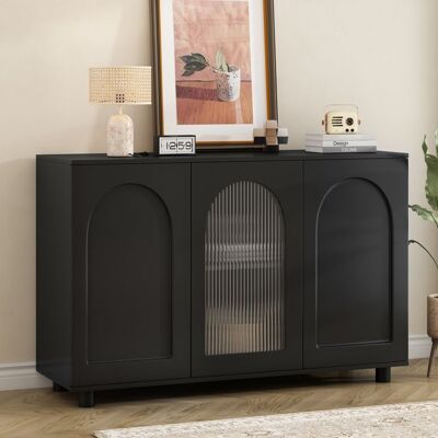 MERAX Buffet Noir Moderne avec Portes Push-to-Open et Étagères Réglables Sideboard Design Salon/Cuisine Noir - Publicité MERAX Buffet Noir Moderne avec Portes Push-to-Open et Étagères Réglables Sideboard Design Salon/Cuisine Noir - Publicité