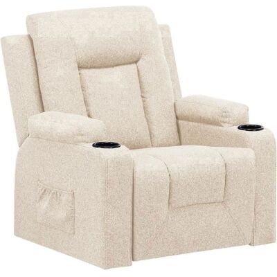 Fauteuil Relax Électrique COMHOMA - Massage Vibratoire 8 Points, Chauffage, Beige - Publicité Fauteuil Relax Électrique COMHOMA - Massage Vibratoire 8 Points, Chauffage, Beige - Publicité