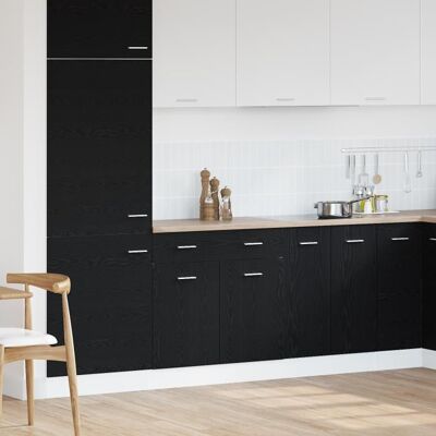 vidaXL Armoire en Chêne Noir avec Tirroir - Armoire - Publicité vidaXL Armoire en Chêne Noir avec Tirroir - Armoire - Publicité