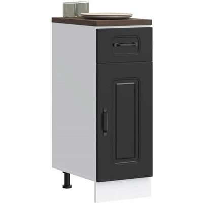 vidaXL Armoire de cuisine Kalmar noir bois dingénierie 853458 Noir - Publicité vidaXL Armoire de cuisine Kalmar noir bois dingénierie 853458 Noir - Publicité