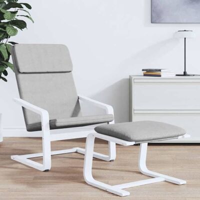 VIDAXL Promo 2026Petit fauteuil/chaise de salon - SOLOMON - Repose-pied Gris clair 51x41x40 cm Tissu - S4318492 Gris - Publicité VIDAXL Promo 2026Petit fauteuil/chaise de salon - SOLOMON - Repose-pied Gris clair 51x41x40 cm Tissu - S4318492 Gris - Publicité