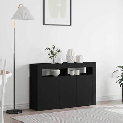 vidaXL Buffet en bois d'ingénierie noir moderne - Buffet - Publicité vidaXL Buffet en bois d'ingénierie noir moderne - Buffet - Publicité
