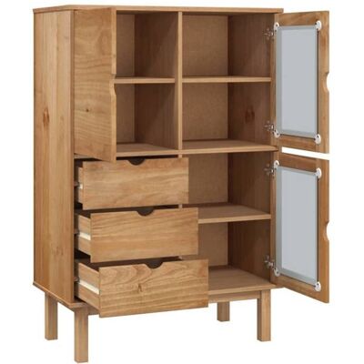 VIDAXL Décoratif - Placard de rangement - Buffet haut - Buffet salle à manger - OTTA 85x43x125cm - bois massif de pin con9993095 Marron - Publicité VIDAXL Décoratif - Placard de rangement - Buffet haut - Buffet salle à manger - OTTA 85x43x125cm - bois massif de pin con9993095 Marron - Publicité