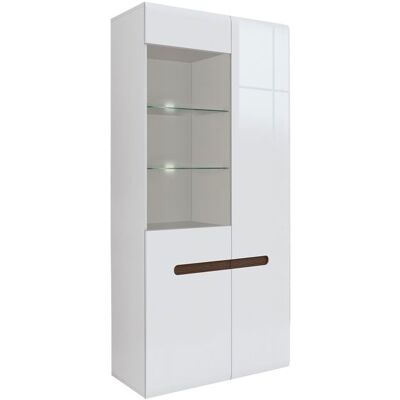 PETITS-MEUBLES Vitrine Darrel Blanc 2 Portes avec Étagères en Verre - Publicité PETITS-MEUBLES Vitrine Darrel Blanc 2 Portes avec Étagères en Verre - Publicité