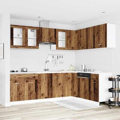 Cuisine complète 11 pièces - VIDAXL - Vieux bois - Bois dingénierie - 11 pièces - Porte(s) et tiroir(s) - Contemporain Marron - Publicité Cuisine complète 11 pièces - VIDAXL - Vieux bois - Bois dingénierie - 11 pièces - Porte(s) et tiroir(s) - Contemporain Marron - Publicité