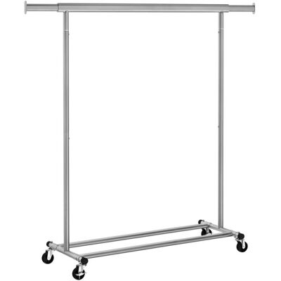 Portant à Vêtements avec Roulettes - SONGMICS - Tringle Extensible - Gris Tourterelle Gris - Publicité Portant à Vêtements avec Roulettes - SONGMICS - Tringle Extensible - Gris Tourterelle Gris - Publicité