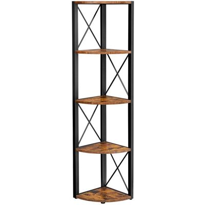VASAGLE - Étagère dangle - Rangement avec 5 niveaux - Marron rustique et noir Marron - Publicité VASAGLE - Étagère dangle - Rangement avec 5 niveaux - Marron rustique et noir Marron - Publicité