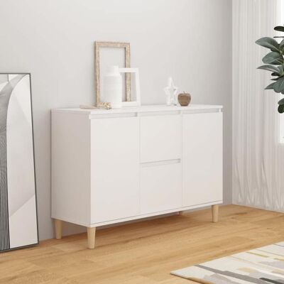 vidaXL Buffet blanc 101x35x70 cm bois dingénierie 806103 Blanc - Publicité vidaXL Buffet blanc 101x35x70 cm bois dingénierie 806103 Blanc - Publicité