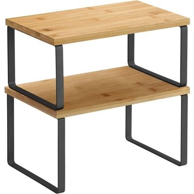 Étagères à Épices - SONGMICS - Lot de 2 - Métal et Bambou - Contemporain - Design Marron - Publicité Étagères à Épices - SONGMICS - Lot de 2 - Métal et Bambou - Contemporain - Design Marron - Publicité