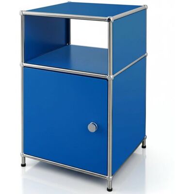 FLOORDIREKT Étagère métal chromé design épuré Concept Epuré MK-040 : 3 étages 40 x 40 x 65 cm Bleu Bleu - Publicité FLOORDIREKT Étagère métal chromé design épuré Concept Epuré MK-040 : 3 étages 40 x 40 x 65 cm Bleu Bleu - Publicité