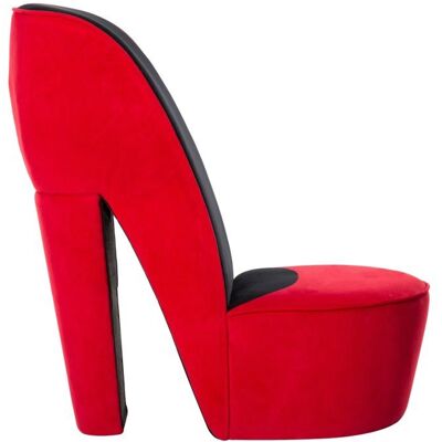 VIDAXL Fauteuil forme de talon haut rouge - Dimensions L43x P82.5xH85.5 cm - Velours 100% polyester 3250863 Rouge - Publicité VIDAXL Fauteuil forme de talon haut rouge - Dimensions L43x P82.5xH85.5 cm - Velours 100% polyester 3250863 Rouge - Publicité