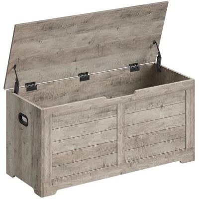 Coffre de Rangement - VASAGLE - Banc Chaussures - 100 x 40 x 46 cm - Grège Chiné Marron - Publicité Coffre de Rangement - VASAGLE - Banc Chaussures - 100 x 40 x 46 cm - Grège Chiné Marron - Publicité