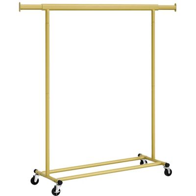 Portant amovible - SONGMICS - Portant à Vêtements avec Roulettes Tringle Extensible pour Charge Lourde Doré Clair Jaune - Publicité Portant amovible - SONGMICS - Portant à Vêtements avec Roulettes Tringle Extensible pour Charge Lourde Doré Clair Jaune - Publicité