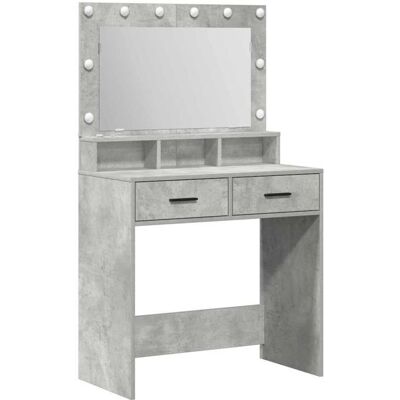 vidaXL Coiffeuse en Béton Gris avec Miroir - Rangement & Maquillage - Publicité vidaXL Coiffeuse en Béton Gris avec Miroir - Rangement & Maquillage - Publicité