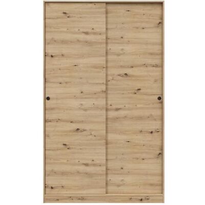 PEGANE Armoire placard avec 2 portes coulissantes coloris chêne nordique - longueur 120 x hauteur 200 x profondeur 50 cm Beige - Publicité PEGANE Armoire placard avec 2 portes coulissantes coloris chêne nordique - longueur 120 x hauteur 200 x profondeur 50 cm Beige - Publicité