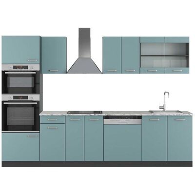 Cuisine R-Line 300cm avec armoire haute PT Marbre Bleu-gris/Anthracite Vicco 43271 Bleu - Publicité Cuisine R-Line 300cm avec armoire haute PT Marbre Bleu-gris/Anthracite Vicco 43271 Bleu - Publicité