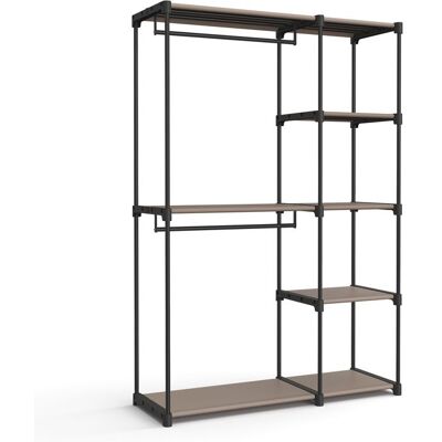 SONGMICS Armoire de Rangement avec Barres de Suspension Porte-vêtements Organisateur pour Vestiaire Chambre 43 x 124 x 182 cm Taupe Noir - Publicité SONGMICS Armoire de Rangement avec Barres de Suspension Porte-vêtements Organisateur pour Vestiaire Chambre 43 x 124 x 182 cm Taupe Noir - Publicité