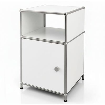 FLOORDIREKT Étagère métal chromé design épuré Concept Epuré MK-040 : 3 étages 40 x 40 x 65 cm Blanc Blanc - Publicité FLOORDIREKT Étagère métal chromé design épuré Concept Epuré MK-040 : 3 étages 40 x 40 x 65 cm Blanc Blanc - Publicité
