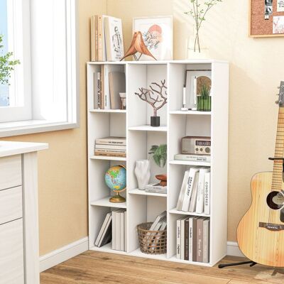 GIANTEX Bibliothèque à 11 Compartiments Ouvertes Étagère de Rangement Moderne pour Salon Bureau Chambre 74 x 24 x 106 cm Blanc Blanc - Publicité GIANTEX Bibliothèque à 11 Compartiments Ouvertes Étagère de Rangement Moderne pour Salon Bureau Chambre 74 x 24 x 106 cm Blanc Blanc - Publicité
