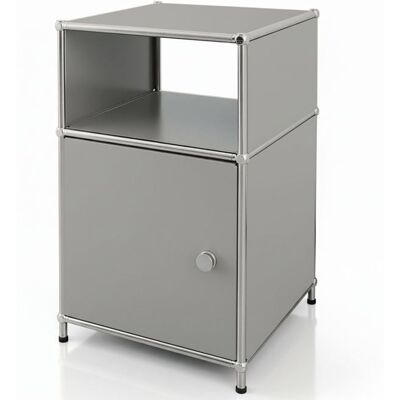 FLOORDIREKT Étagère métal chromé design épuré Concept Epuré MK-040 : 3 étages 40 x 40 x 65 cm Gris Gris - Publicité FLOORDIREKT Étagère métal chromé design épuré Concept Epuré MK-040 : 3 étages 40 x 40 x 65 cm Gris Gris - Publicité