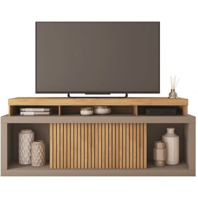 Meubles d appoint - Caemmum - Meuble TV 70 Pouces Chêne et Gris 2 Portes - SEJOUR Gris - Publicité Meubles d appoint - Caemmum - Meuble TV 70 Pouces Chêne et Gris 2 Portes - SEJOUR Gris - Publicité