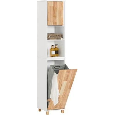 Meuble Colonne Salle de Bain SoBuy avec Panier à Linge Pliable Armoire Haute Rangement WC Bois Résistant Humidité Blanc 31×170×32cm Blanc - Publicité Meuble Colonne Salle de Bain SoBuy avec Panier à Linge Pliable Armoire Haute Rangement WC Bois Résistant Humidité Blanc 31×170×32cm Blanc - Publicité