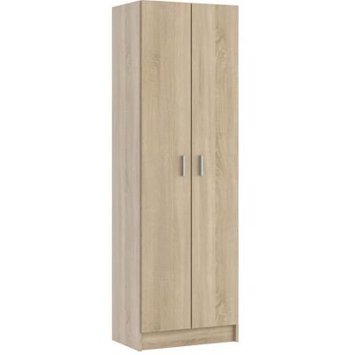 PEGANE Armoire avec 2 portes coloris Chêne canadian - Dim : 180 x 585 x 37 cm Marron - Publicité PEGANE Armoire avec 2 portes coloris Chêne canadian - Dim : 180 x 585 x 37 cm Marron - Publicité