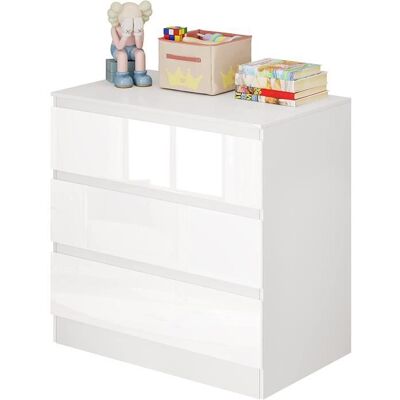 Meuble Coiffeuse Blanche WOLTU à 3 Tiroirs - Rangement Chambre - Publicité Meuble Coiffeuse Blanche WOLTU à 3 Tiroirs - Rangement Chambre - Publicité