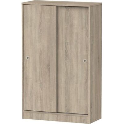 PEGANE Armoire avec 2 portes coulissantes coloris Cambrian - Hauteur 120 x Longueur 74 x Profondeur 33 cm Marron - Publicité PEGANE Armoire avec 2 portes coulissantes coloris Cambrian - Hauteur 120 x Longueur 74 x Profondeur 33 cm Marron - Publicité