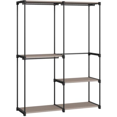 Armoire de Chambre - SONGMICS - Pliable avec Barres de Suspension - 138x43x182cm - Taupe Noir - Publicité Armoire de Chambre - SONGMICS - Pliable avec Barres de Suspension - 138x43x182cm - Taupe Noir - Publicité