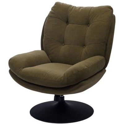 AMADEUS Fauteuil pivotant Magnum Kaki pied noir Vert - Publicité AMADEUS Fauteuil pivotant Magnum Kaki pied noir Vert - Publicité