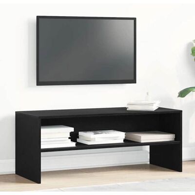 VIDAXL UNIQUE Meuble TV LMT - meuble bas de télévision chêne noir 100x40x40 cm bois dingénierie cozy247349 Noir - Publicité VIDAXL UNIQUE Meuble TV LMT - meuble bas de télévision chêne noir 100x40x40 cm bois dingénierie cozy247349 Noir - Publicité