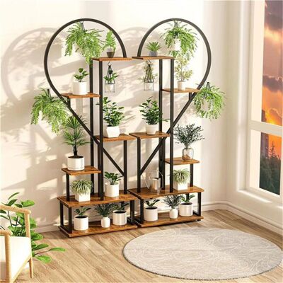 Support pour Plantes Présentoir avec Étagères - Étagère à Fleurs à 6 niveaux- 112x28x165cm - Intérieur Noir - Publicité Support pour Plantes Présentoir avec Étagères - Étagère à Fleurs à 6 niveaux- 112x28x165cm - Intérieur Noir - Publicité