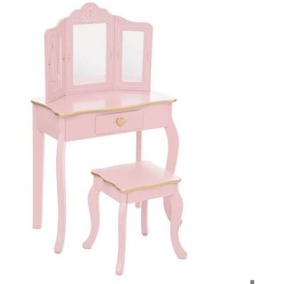 ATMOSPHERA CRÉATEUR D'INTÉRIEUR Coiffeuse et tabouret enfant Sissi rose L60cm - Atmosphera Créateur dintérieur Rose - Publicité ATMOSPHERA CRÉATEUR D'INTÉRIEUR Coiffeuse et tabouret enfant Sissi rose L60cm - Atmosphera Créateur dintérieur Rose - Publicité