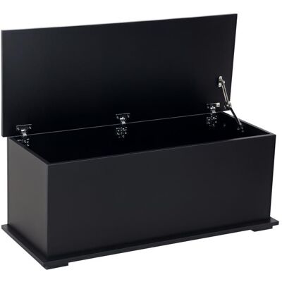 Coffre de rangement - coffre à jouets - HOMCOM - grande capacité de rangement - charnière verrouillée - 100 x 40 x 40 cm - noir Noir - Publicité Coffre de rangement - coffre à jouets - HOMCOM - grande capacité de rangement - charnière verrouillée - 100 x 40 x 40 cm - noir Noir - Publicité