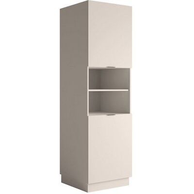 VENTE-UNIQUE Colonne de cuisine avec 2 portes et 2 niches - Beige - CARMEO Beige - Publicité VENTE-UNIQUE Colonne de cuisine avec 2 portes et 2 niches - Beige - CARMEO Beige - Publicité