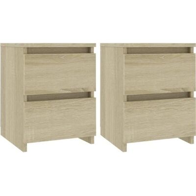 vidaXL Tables de chevet 2 pcs Chêne sonoma 30 x 30 x 40 cm Aggloméré Marron - Publicité vidaXL Tables de chevet 2 pcs Chêne sonoma 30 x 30 x 40 cm Aggloméré Marron - Publicité