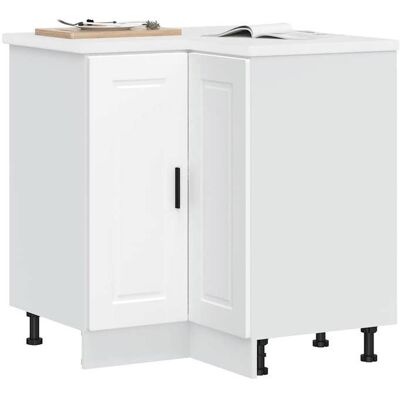 vidaXL Armoire dangle de cuisine Porto blanc bois dingénierie 853987 Blanc - Publicité vidaXL Armoire dangle de cuisine Porto blanc bois dingénierie 853987 Blanc - Publicité