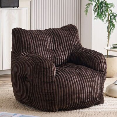 PAGE LIVING Fauteuil poire - 010-Soft - Tissu peluche marron - Mousse à mémoire de forme - 100x94x70 cm Marron - Publicité PAGE LIVING Fauteuil poire - 010-Soft - Tissu peluche marron - Mousse à mémoire de forme - 100x94x70 cm Marron - Publicité