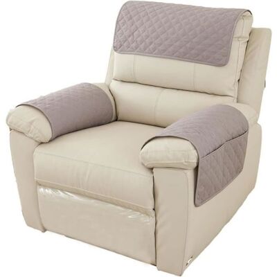 HOUSSE DE FAUTEUIL Housse de Fauteuil 1 Place Canapé Appuie-Tête Réversible Protégé Canape Couvre Canapé avec AccoudoirsProtege Beige - Publicité HOUSSE DE FAUTEUIL Housse de Fauteuil 1 Place Canapé Appuie-Tête Réversible Protégé Canape Couvre Canapé avec AccoudoirsProtege Beige - Publicité