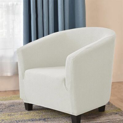 Jacquard Housse de Canapé Tub Chair Housse Fauteuil Club Extensible Lavable Antidérapant(Blanc) Blanc - Publicité Jacquard Housse de Canapé Tub Chair Housse Fauteuil Club Extensible Lavable Antidérapant(Blanc) Blanc - Publicité