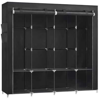 SONGMICS Armoire Chambre en Tissu 45 x 170 x 167 cm cm 4 Compartiments de Suspension abvec Étagères 4 Pochettes Grande Capacité Noir Noir - Publicité SONGMICS Armoire Chambre en Tissu 45 x 170 x 167 cm cm 4 Compartiments de Suspension abvec Étagères 4 Pochettes Grande Capacité Noir Noir - Publicité
