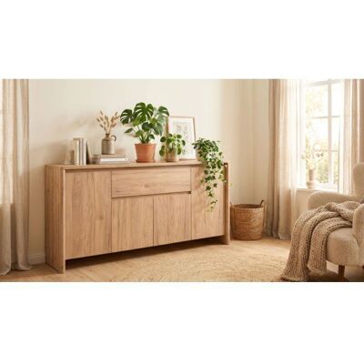 Buffet GENF - Chêne Jackson - 4 portes 1 tiroir - 1635 x 40 x 85 cm - Publicité Buffet GENF - Chêne Jackson - 4 portes 1 tiroir - 1635 x 40 x 85 cm - Publicité